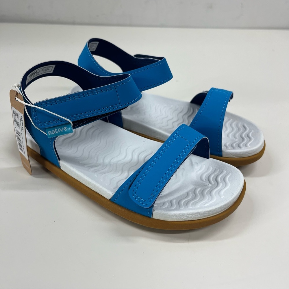 NWT Native Charley in Vivid Blue Adjustable Strap Sandal Size C12